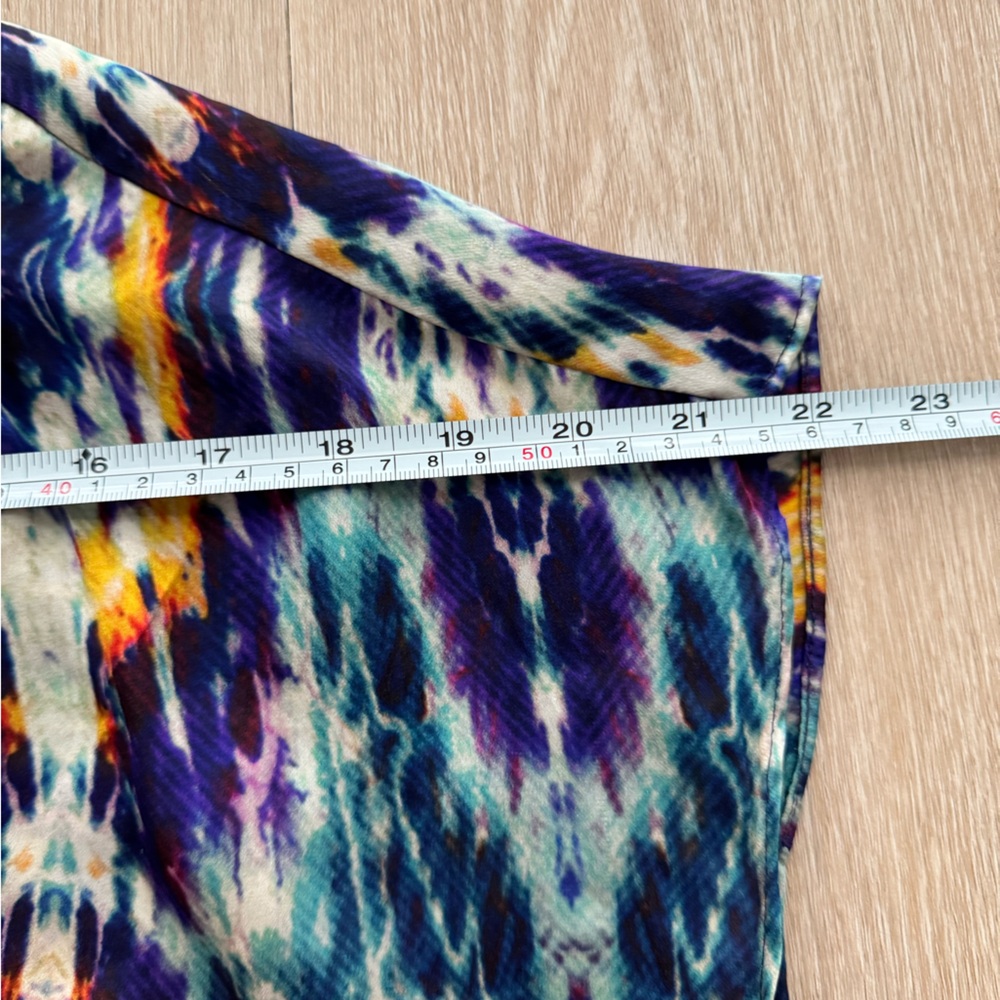 Etcetera Silk Multicolor Patterned Blouse Size Sm… - image 5